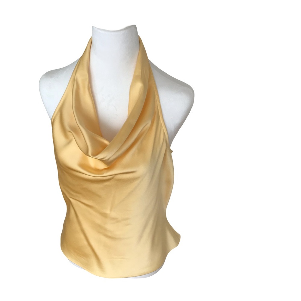 St. John silk cowl neck halter top/ backless cami, size 8